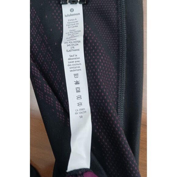 Lululemon Mapped Out High Rise Tight 28" Black / Marvel Size 2 NWT - Picture 10 of 11